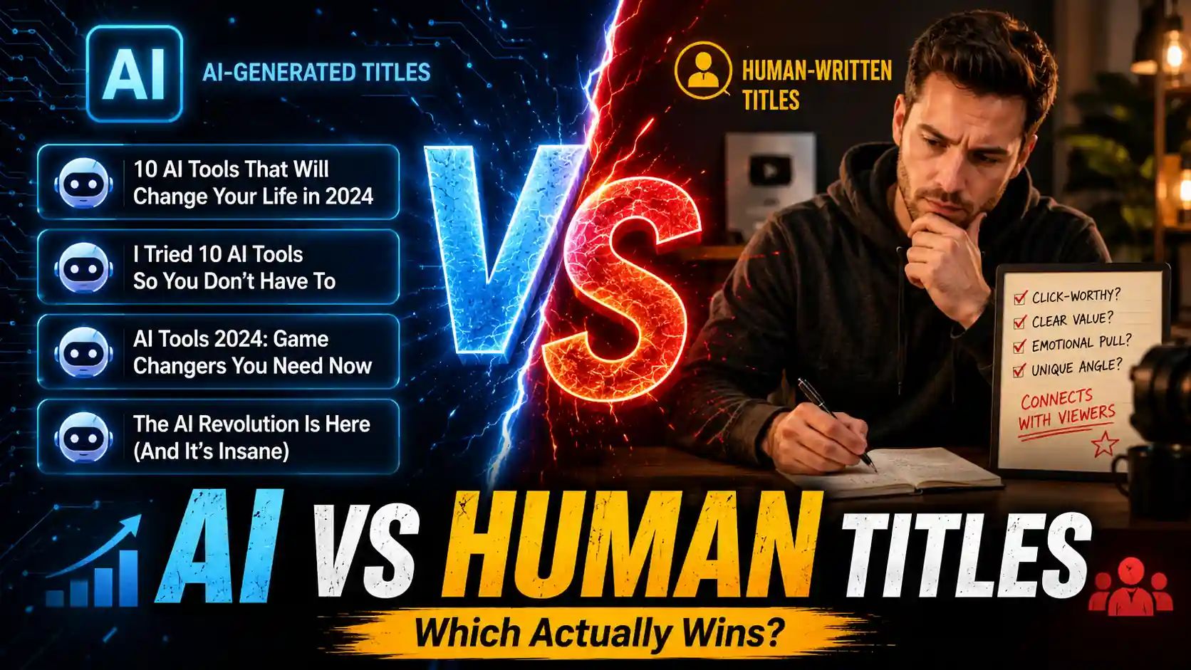 AI vs Human YouTube Titles: Which Actually Wins