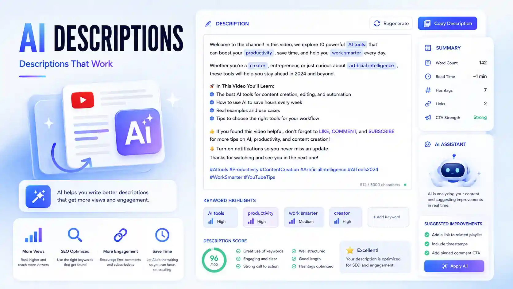 AI YouTube Description Generator: Writing Descriptions That Do Real Work