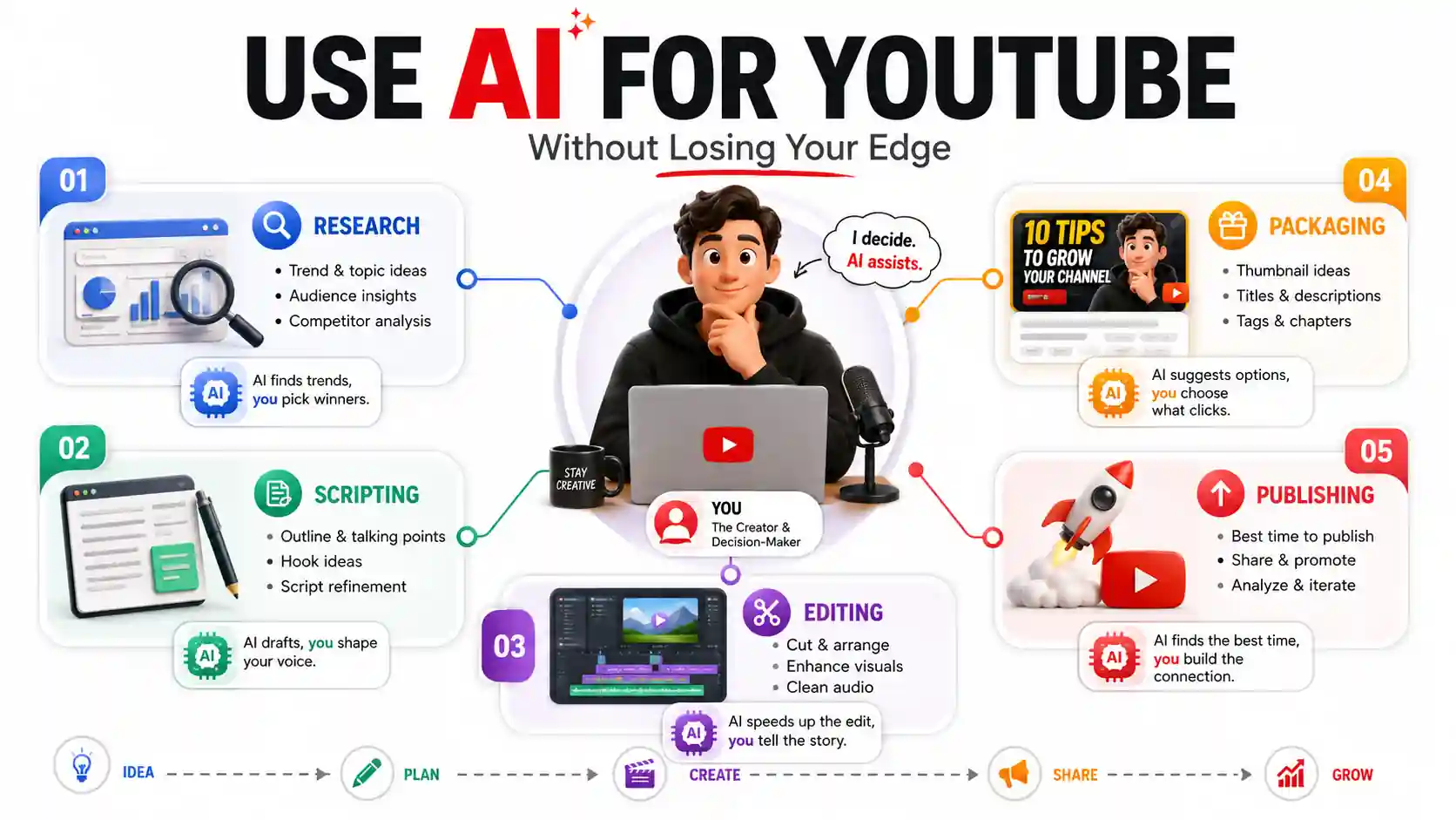 How to Use AI for YouTube Without Losing What Makes Your Channel Work